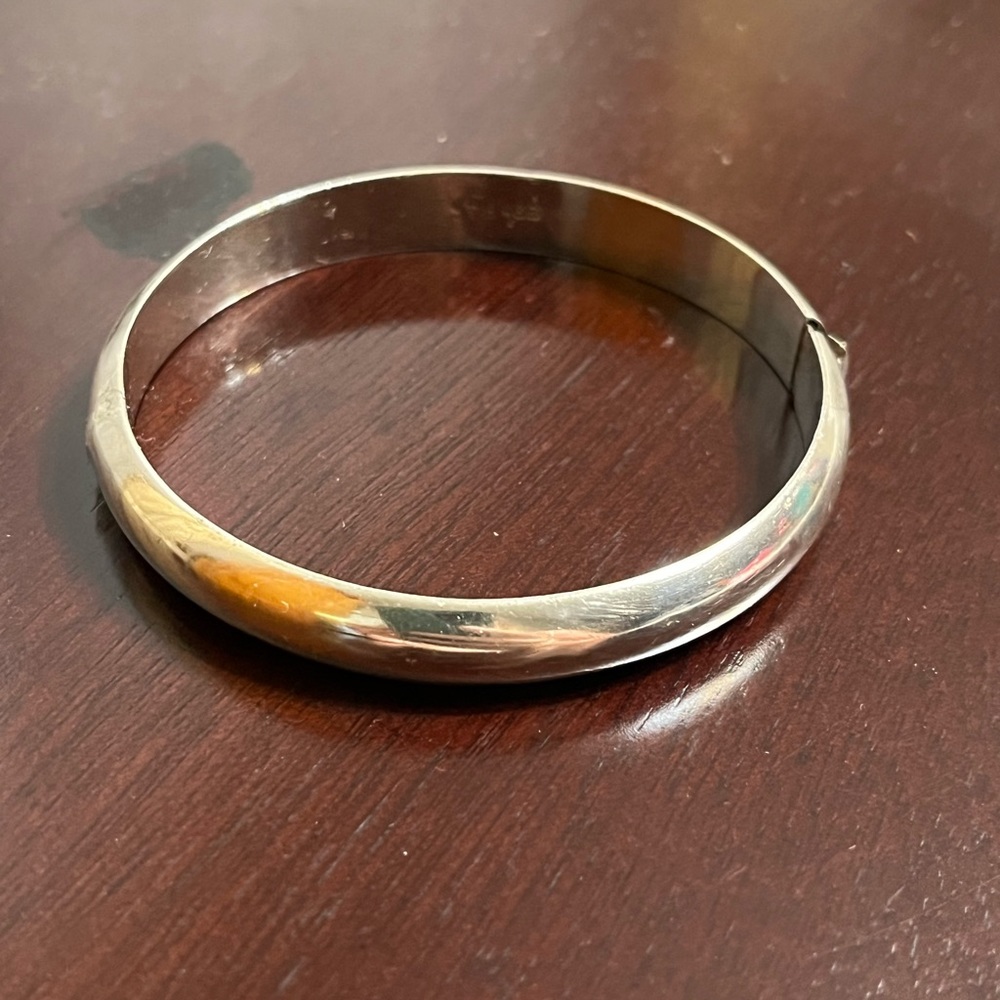 Vintage Estate .925 Sterling FAS hinged cuff